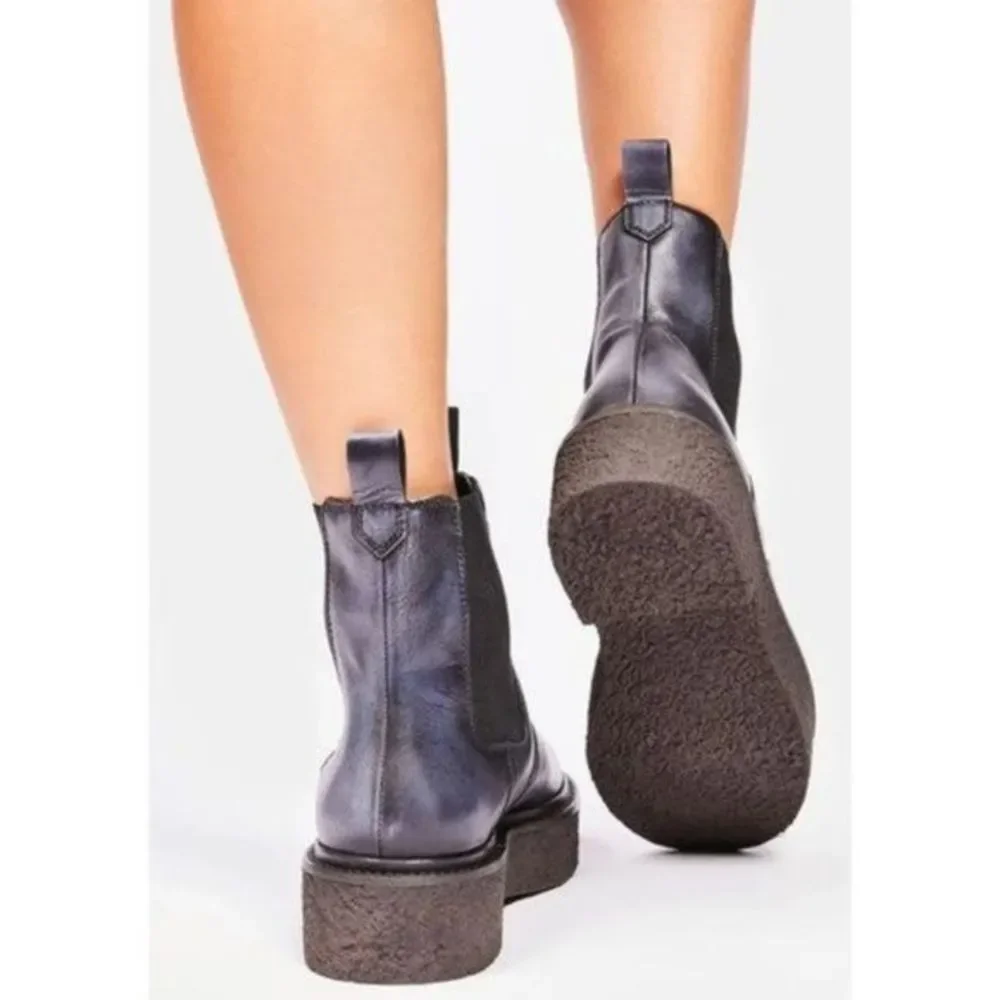 Free People Metallic Black Ankle Boots - Picture 3 of 13